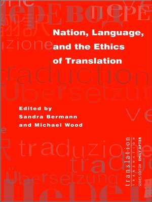 cover image of Nation, Language, and the Ethics of Translation